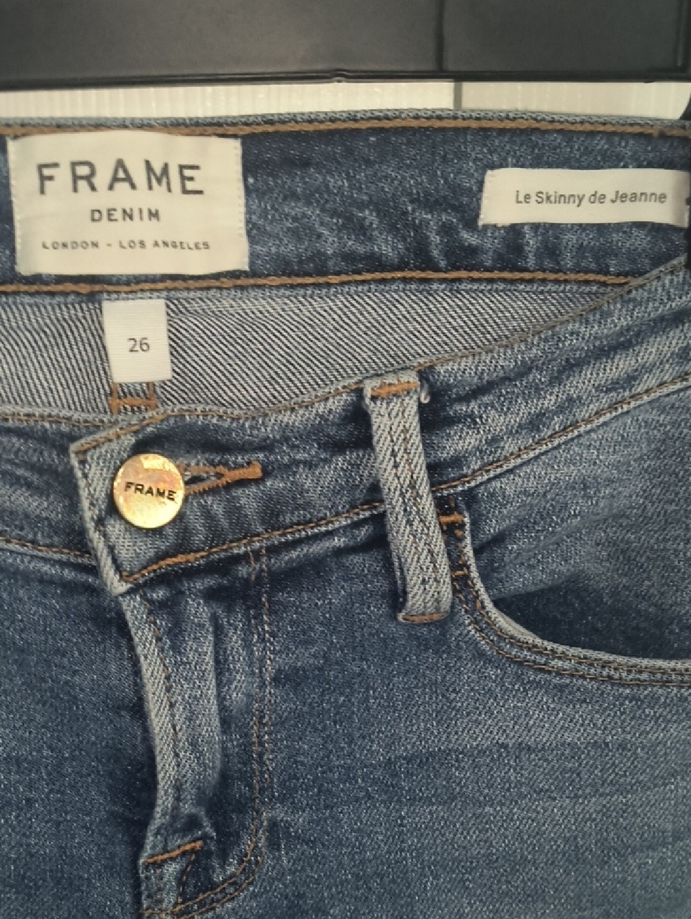 Frame Le Skinny De Jeanne Distressed Skinny Jeans Size 26 - Picture 4 of 4